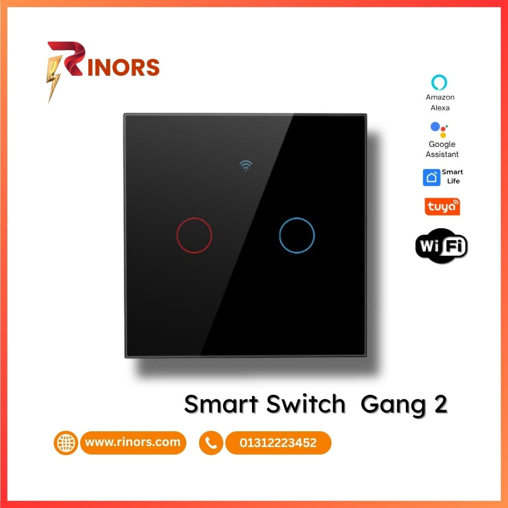 Tuya Smart Light Switch 2-Gang - WiFi & Voice Control